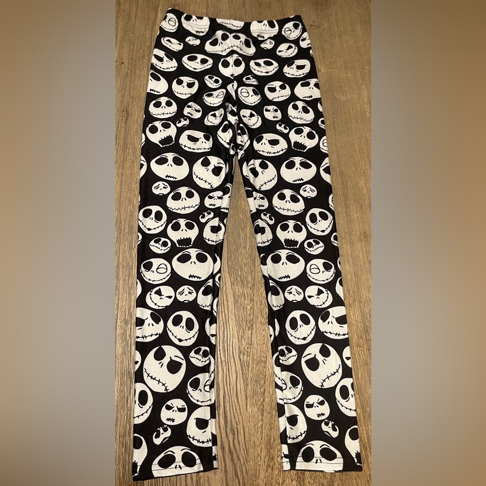 ‘Nightmare Before Christmas’ Leggings, Blk/White Size Small